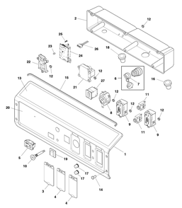 Control Panel Diagram and Parts List for 030741-04  Briggs and Stratton Generator